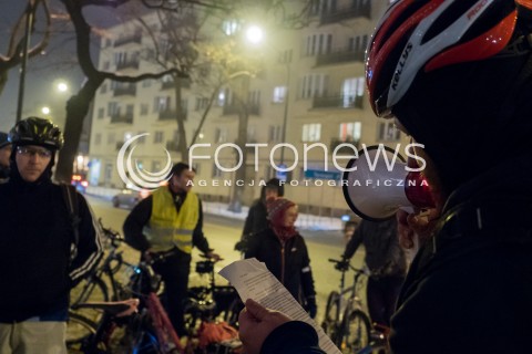 Protest rowerzystów pod MSZ w Warszawie