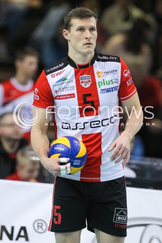  23.01.2016 RZESZOW<br />SIATKOWKA PLUSLIGA 2015/2016 MEN VOLLEYBALL POLAND POLISH PLUS LIGA LEAGUE SEASON 2015/2016<br />MECZ ASSECO RESOVIA RZESZOW - AZS CZESTOCHOWA <br />N/Z LUKAS TICHACEK SYLWETKA <br /> 