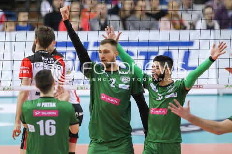  23.01.2016 RZESZOW<br />SIATKOWKA PLUSLIGA 2015/2016 MEN VOLLEYBALL POLAND POLISH PLUS LIGA LEAGUE SEASON 2015/2016<br />MECZ ASSECO RESOVIA RZESZOW - AZS CZESTOCHOWA <br />N/Z LUKASZ POLANSKI RAFAEL REDWITZ RADOSC EMOCJE <br /> 