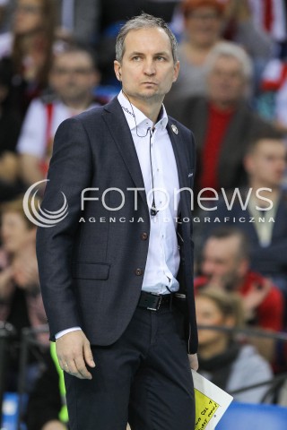  23.01.2016 RZESZOW<br />SIATKOWKA PLUSLIGA 2015/2016 MEN VOLLEYBALL POLAND POLISH PLUS LIGA LEAGUE SEASON 2015/2016<br />MECZ ASSECO RESOVIA RZESZOW - AZS CZESTOCHOWA <br />N/Z ANDRZEJ KOWAL - I TRENER ( HEAD COACH ) SYLWETKA <br /> 