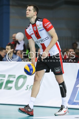  23.01.2016 RZESZOW<br />SIATKOWKA PLUSLIGA 2015/2016 MEN VOLLEYBALL POLAND POLISH PLUS LIGA LEAGUE SEASON 2015/2016<br />MECZ ASSECO RESOVIA RZESZOW - AZS CZESTOCHOWA <br />N/Z BARTOSZ KUREK SYLWETKA <br /> 