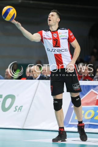  23.01.2016 RZESZOW<br />
SIATKOWKA PLUSLIGA 2015/2016 MEN VOLLEYBALL POLAND POLISH PLUS LIGA LEAGUE SEASON 2015/2016<br />
MECZ ASSECO RESOVIA RZESZOW - AZS CZESTOCHOWA <br />
N/Z OLIEG ACHREM ( ALEH AKHREM ) SYLWETKA <br />
 