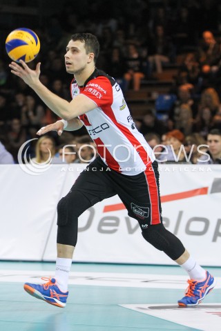  23.01.2016 RZESZOW<br />
SIATKOWKA PLUSLIGA 2015/2016 MEN VOLLEYBALL POLAND POLISH PLUS LIGA LEAGUE SEASON 2015/2016<br />
MECZ ASSECO RESOVIA RZESZOW - AZS CZESTOCHOWA <br />
N/Z FABIAN DRZYZGA SYLWETKA <br />
 