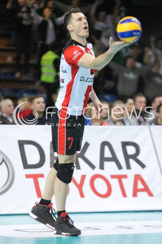  23.01.2016 RZESZOW<br />
SIATKOWKA PLUSLIGA 2015/2016 MEN VOLLEYBALL POLAND POLISH PLUS LIGA LEAGUE SEASON 2015/2016<br />
MECZ ASSECO RESOVIA RZESZOW - AZS CZESTOCHOWA <br />
N/Z OLIEG ACHREM ( ALEH AKHREM ) SYLWETKA <br />
 