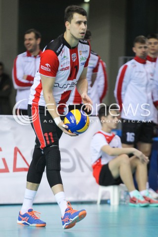  23.01.2016 RZESZOW<br />
SIATKOWKA PLUSLIGA 2015/2016 MEN VOLLEYBALL POLAND POLISH PLUS LIGA LEAGUE SEASON 2015/2016<br />
MECZ ASSECO RESOVIA RZESZOW - AZS CZESTOCHOWA <br />
N/Z FABIAN DRZYZGA SYLWETKA <br />
 