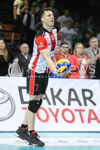  23.01.2016 RZESZOW<br />
SIATKOWKA PLUSLIGA 2015/2016 MEN VOLLEYBALL POLAND POLISH PLUS LIGA LEAGUE SEASON 2015/2016<br />
MECZ ASSECO RESOVIA RZESZOW - AZS CZESTOCHOWA <br />
N/Z OLIEG ACHREM ( ALEH AKHREM ) SYLWETKA <br />
 