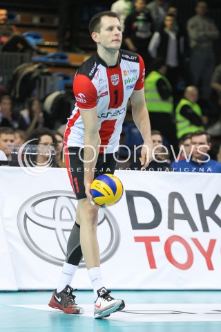  23.01.2016 RZESZOW<br />
SIATKOWKA PLUSLIGA 2015/2016 MEN VOLLEYBALL POLAND POLISH PLUS LIGA LEAGUE SEASON 2015/2016<br />
MECZ ASSECO RESOVIA RZESZOW - AZS CZESTOCHOWA <br />
N/Z BARTOSZ KUREK SYLWETKA <br />
 