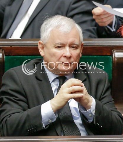  27.01.2016 WARSZAWA SEJM<br />POSIEDZENIE SEJMU VIII KADENCJI<br />N/Z JAROSLAW KACZYNSKI<br /> 