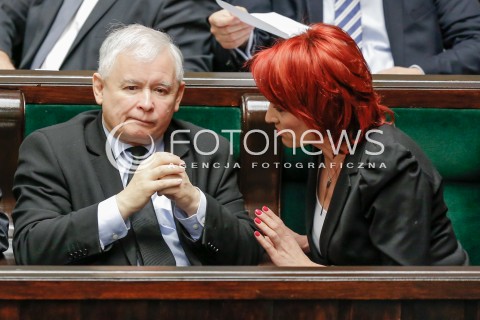  27.01.2016 WARSZAWA SEJM<br />POSIEDZENIE SEJMU VIII KADENCJI<br />N/Z JAROSLAW KACZYNSKI<br /> 
