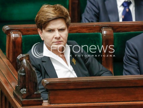  27.01.2016 WARSZAWA SEJM<br />POSIEDZENIE SEJMU VIII KADENCJI<br />N/Z PREMIER BEATA SZYDLO<br /> 