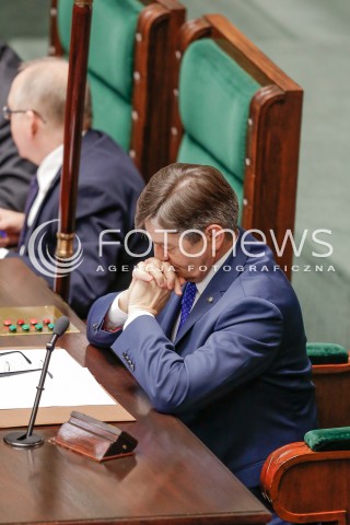  27.01.2016 WARSZAWA SEJM<br />POSIEDZENIE SEJMU VIII KADENCJI<br />N/Z MARSZALEK SEJMU MAREK KUCHCINSKI<br /> 