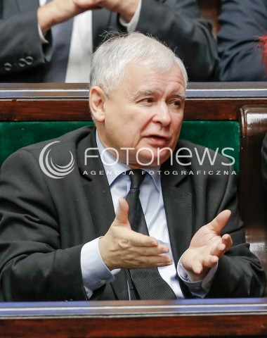  27.01.2016 WARSZAWA SEJM<br />POSIEDZENIE SEJMU VIII KADENCJI<br />N/Z JAROSLAW KACZYNSKI<br /> 