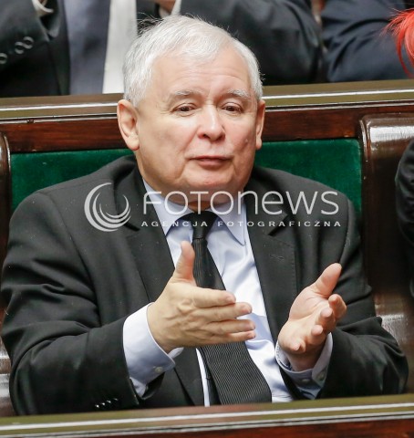  27.01.2016 WARSZAWA SEJM<br />POSIEDZENIE SEJMU VIII KADENCJI<br />N/Z JAROSLAW KACZYNSKI<br /> 