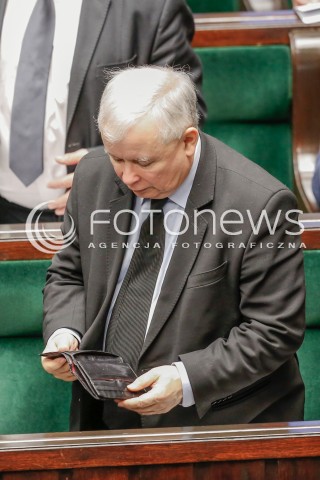 27.01.2016 WARSZAWA SEJM<br />POSIEDZENIE SEJMU VIII KADENCJI<br />N/Z JAROSLAW KACZYNSKI<br /> 