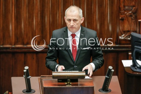  27.01.2016 WARSZAWA SEJM<br />POSIEDZENIE SEJMU VIII KADENCJI<br />N/Z SLAWOMIR NEUMANN<br /> 