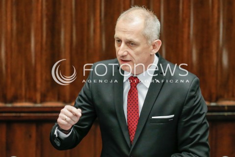  27.01.2016 WARSZAWA SEJM<br />POSIEDZENIE SEJMU VIII KADENCJI<br />N/Z SLAWOMIR NEUMANN<br /> 
