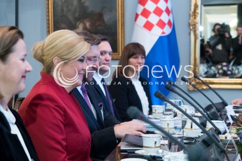  28.01.2016 WARSZAWA<br /> OFICJALNA WIZYTA PREZYDENT REPUBLIKI CHORWACJI W POLSCE<br />ROZMOWY PLENARNE  <br />N/Z PREZYDENT RP ANDRZEJ DUDA ORAZ PREZYDENT REPUBLIKI CHORWACJI KOLINDA GRABAR KITAROVIC  <br /> 