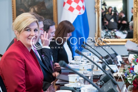  28.01.2016 WARSZAWA<br /> OFICJALNA WIZYTA PREZYDENT REPUBLIKI CHORWACJI W POLSCE<br />ROZMOWY PLENARNE  <br />N/Z PREZYDENT RP ANDRZEJ DUDA ORAZ PREZYDENT REPUBLIKI CHORWACJI KOLINDA GRABAR KITAROVIC  <br /> 