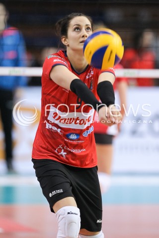  30.01.2016 RZESZOW<br />SIATKOWKA ORLEN LIGA 2015/2016 WOMEN VOLLEYBALL POLAND POLISH ORLENLIGA LEAGUE SEASON 2015/2016 <br />MECZ DEVELOPRES SKYRES RZESZOW - LEGIONOVIA LEGIONOWO <br />N/Z IGA CHOJNACKA SYLWETKA <br /> 