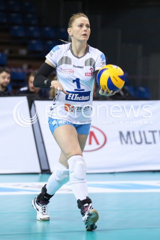  30.01.2016 RZESZOW<br />SIATKOWKA ORLEN LIGA 2015/2016 WOMEN VOLLEYBALL POLAND POLISH ORLENLIGA LEAGUE SEASON 2015/2016 <br />MECZ DEVELOPRES SKYRES RZESZOW - LEGIONOVIA LEGIONOWO <br />N/Z EWA CABAJEWSKA SYLWETKA <br /> 