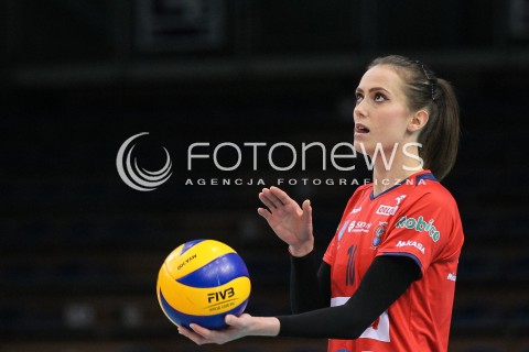  30.01.2016 RZESZOW<br />SIATKOWKA ORLEN LIGA 2015/2016 WOMEN VOLLEYBALL POLAND POLISH ORLENLIGA LEAGUE SEASON 2015/2016 <br />MECZ DEVELOPRES SKYRES RZESZOW - LEGIONOVIA LEGIONOWO <br />N/Z KATARZYNA POLEC SYLWETKA <br /> 