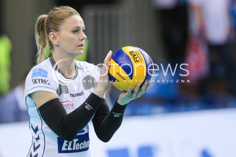  30.01.2016 RZESZOW<br />SIATKOWKA ORLEN LIGA 2015/2016 WOMEN VOLLEYBALL POLAND POLISH ORLENLIGA LEAGUE SEASON 2015/2016 <br />MECZ DEVELOPRES SKYRES RZESZOW - LEGIONOVIA LEGIONOWO <br />N/Z EWA CABAJEWSKA SYLWETKA <br /> 