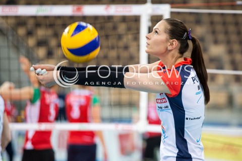  31.01.2016 LODZ SIATKOWKA ORLEN LIGA SEZON 2015/2016 WOMEN VOLLEYBALL POLISH SEASON BEEF MASTER BUDOWLANI LODZ - PTPS PILA <br />
N/Z GABRIELA POLANSKA SYLWETKA<br />
 