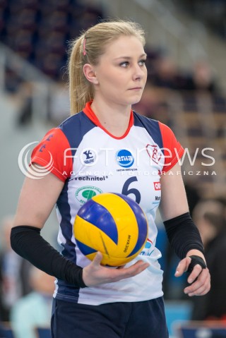  31.01.2016 LODZ SIATKOWKA ORLEN LIGA SEZON 2015/2016 WOMEN VOLLEYBALL POLISH SEASON BEEF MASTER BUDOWLANI LODZ - PTPS PILA <br />
N/Z EWELINA TOBIASZ SYLWETKA<br />
 