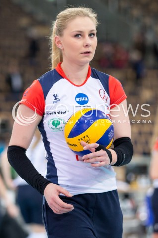  31.01.2016 LODZ SIATKOWKA ORLEN LIGA SEZON 2015/2016 WOMEN VOLLEYBALL POLISH SEASON BEEF MASTER BUDOWLANI LODZ - PTPS PILA <br />
N/Z EWELINA TOBIASZ SYLWETKA<br />
 