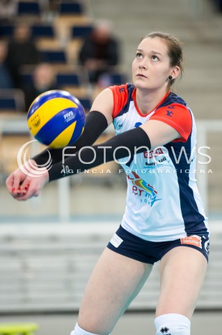  31.01.2016 LODZ SIATKOWKA ORLEN LIGA SEZON 2015/2016 WOMEN VOLLEYBALL POLISH SEASON BEEF MASTER BUDOWLANI LODZ - PTPS PILA <br />
N/Z JULIA TWARDOWSKA SYLWETKA<br />
 
