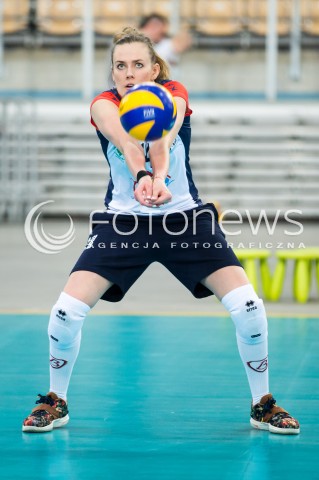  31.01.2016 LODZ SIATKOWKA ORLEN LIGA SEZON 2015/2016 WOMEN VOLLEYBALL POLISH SEASON BEEF MASTER BUDOWLANI LODZ - PTPS PILA <br />
N/Z EWELINA BRZEZINSKA SYLWETKA<br />
 