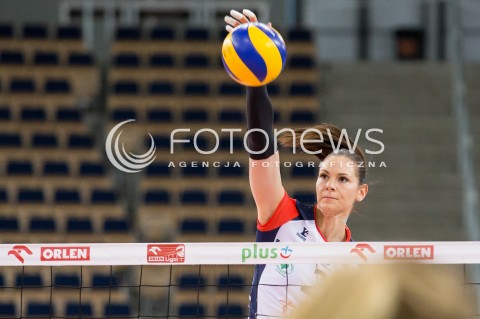  31.01.2016 LODZ SIATKOWKA ORLEN LIGA SEZON 2015/2016 WOMEN VOLLEYBALL POLISH SEASON BEEF MASTER BUDOWLANI LODZ - PTPS PILA <br />
N/Z GABRIELA POLANSKA SYLWETKA<br />
 