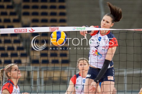  31.01.2016 LODZ SIATKOWKA ORLEN LIGA SEZON 2015/2016 WOMEN VOLLEYBALL POLISH SEASON BEEF MASTER BUDOWLANI LODZ - PTPS PILA <br />
N/Z GABRIELA POLANSKA SYLWETKA<br />
 