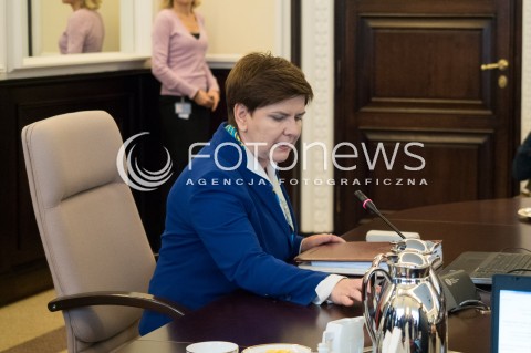  01.02.2016 WARSZAWA<br /> POSIEDZENIE RADY MINISTROW <br /> N/Z PREMIER BEATA SZYDLO <br />  
