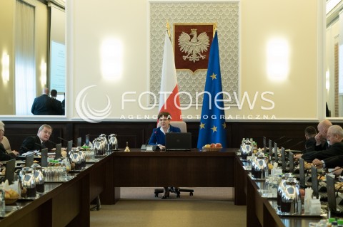  01.02.2016 WARSZAWA<br /> POSIEDZENIE RADY MINISTROW <br /> N/Z  PREMIER BEATA SZYDLO PRZEWODNICZY POSIEDZENIU RADY MINISTROW<br />  