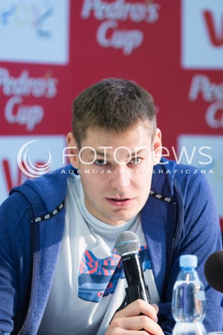  04.02.2016 LODZ <br />MITING LEKKOATLETYCZNY PEDROS CUP 2016 W ATLAS ARENIE<br />KONFERENCJA PRASOWA<br />N/Z PAWEL WOJCIECHOWSKI SYLWETKA<br /> 