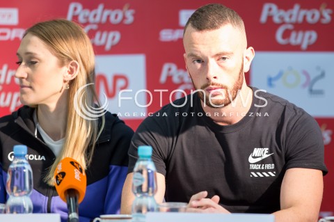  04.02.2016 LODZ <br />MITING LEKKOATLETYCZNY PEDROS CUP 2016 W ATLAS ARENIE<br />KONFERENCJA PRASOWA<br />N/Z RICHARD KILTY SYLWETKA<br /> 