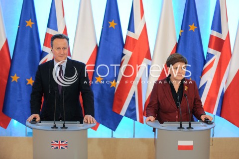  05.02.2016 WARSZAWA<br />SPOTKANIE PREZES RADY MINISTROW BEATY SZYDLO Z PREMIEREM WIELKIEJ BRYTANII DAVIDEM CAMERONEM<br />N/Z PREMIER BEATA SZYDLO PREMIER DAVID CAMERON<br /> 