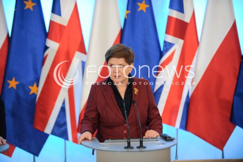  05.02.2016 WARSZAWA<br />SPOTKANIE PREZES RADY MINISTROW BEATY SZYDLO Z PREMIEREM WIELKIEJ BRYTANII DAVIDEM CAMERONEM<br />N/Z PREMIER BEATA SZYDLO<br /> 