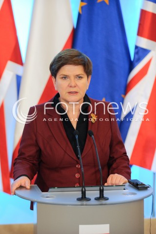  05.02.2016 WARSZAWA<br />SPOTKANIE PREZES RADY MINISTROW BEATY SZYDLO Z PREMIEREM WIELKIEJ BRYTANII DAVIDEM CAMERONEM<br />N/Z PREMIER BEATA SZYDLO<br /> 