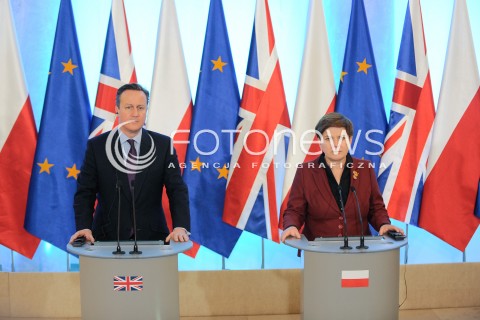 05.02.2016 WARSZAWA<br />SPOTKANIE PREZES RADY MINISTROW BEATY SZYDLO Z PREMIEREM WIELKIEJ BRYTANII DAVIDEM CAMERONEM<br />N/Z PREMIER BEATA SZYDLO PREMIER DAVID CAMERON<br /> 