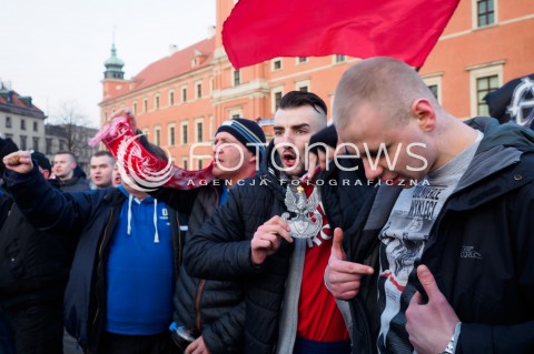  06.02.2016 WARSZAWA<br /> MANIFESTACJA SRODOWISK NARODOWYCH PRZECIWKO ISLAMIZACJI EUROPY W RAMACH MIEDZYNARODOWYCH PROTESTOW ANTY IMIGRANCKICH  <br />N/Z UCZESTNICY<br /> 