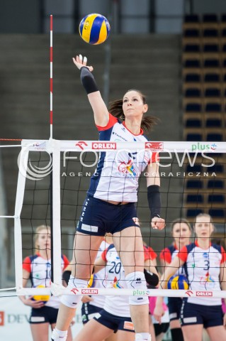  08.02.2016 LODZ SIATKOWKA ORLEN LIGA SEZON 2015/2016 WOMEN VOLLEYBALL POLISH SEASON BEEF MASTER BUDOWLANI LODZ - DEVELOPRES SKYRES RZESZOW<br />
N/Z GABRIELA POLANSKA SYLWETKA<br />
 