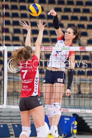  08.02.2016 LODZ SIATKOWKA ORLEN LIGA SEZON 2015/2016 WOMEN VOLLEYBALL POLISH SEASON BEEF MASTER BUDOWLANI LODZ - DEVELOPRES SKYRES RZESZOW<br />
N/Z GABRIELA POLANSKA<br />
 