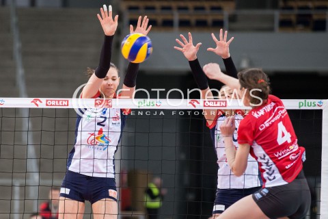  08.02.2016 LODZ SIATKOWKA ORLEN LIGA SEZON 2015/2016 WOMEN VOLLEYBALL POLISH SEASON BEEF MASTER BUDOWLANI LODZ - DEVELOPRES SKYRES RZESZOW<br />
N/Z GABRIELA POLANSKA MARTYNA GRAJBER<br />
 