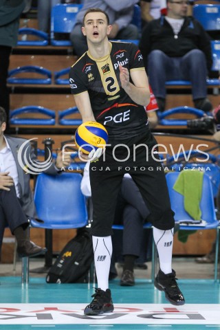  10.02.2016 RZESZOW<br />SIATKOWKA PLUSLIGA 2015/2016 MEN VOLLEYBALL POLAND POLISH PLUS LIGA LEAGUE SEASON 2015/2016<br />MECZ ASSECO RESOVIA RZESZOW - PGE SKRA BELCHATOW <br />N/Z MARIUSZ WLAZLY SYLWETKA <br /> 