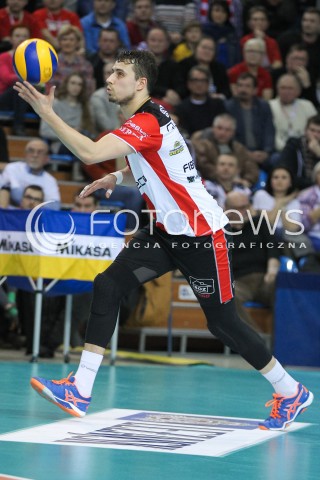  10.02.2016 RZESZOW<br />SIATKOWKA PLUSLIGA 2015/2016 MEN VOLLEYBALL POLAND POLISH PLUS LIGA LEAGUE SEASON 2015/2016<br />MECZ ASSECO RESOVIA RZESZOW - PGE SKRA BELCHATOW <br />N/Z FABIAN DRZYZGA SYLWETKA <br /> 