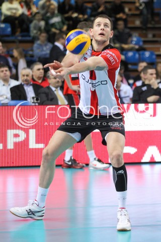 10.02.2016 RZESZOW<br />SIATKOWKA PLUSLIGA 2015/2016 MEN VOLLEYBALL POLAND POLISH PLUS LIGA LEAGUE SEASON 2015/2016<br />MECZ ASSECO RESOVIA RZESZOW - PGE SKRA BELCHATOW <br />N/Z BARTOSZ KUREK SYLWETKA <br /> 