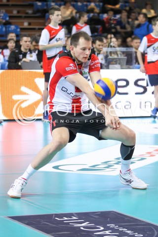  10.02.2016 RZESZOW<br />SIATKOWKA PLUSLIGA 2015/2016 MEN VOLLEYBALL POLAND POLISH PLUS LIGA LEAGUE SEASON 2015/2016<br />MECZ ASSECO RESOVIA RZESZOW - PGE SKRA BELCHATOW <br />N/Z BARTOSZ KUREK SYLWETKA <br /> 