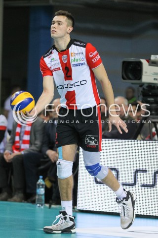  10.02.2016 RZESZOW<br />SIATKOWKA PLUSLIGA 2015/2016 MEN VOLLEYBALL POLAND POLISH PLUS LIGA LEAGUE SEASON 2015/2016<br />MECZ ASSECO RESOVIA RZESZOW - PGE SKRA BELCHATOW <br />N/Z THOMAS JAESCHKE SYLWETKA <br /> 